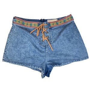 ✴️SOLD✴️Flying Tomato Stretch Denim Zip Shorts